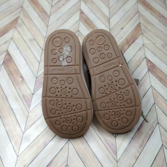 Geox Girls Kids Trottola High Cut Shoes Lace Up Faux Fur Metallic Brown US 7 - Picture 7 of 9